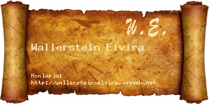 Wallerstein Elvira névjegykártya